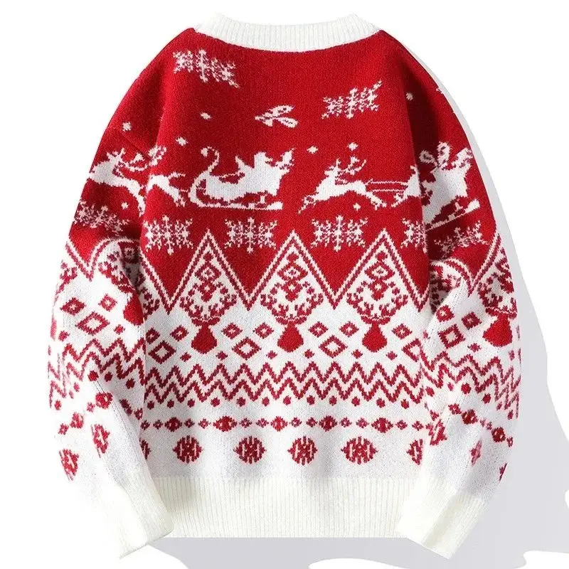 Christmas Ugly Sweater [Santa Sleigh & Snowflake Design] 2